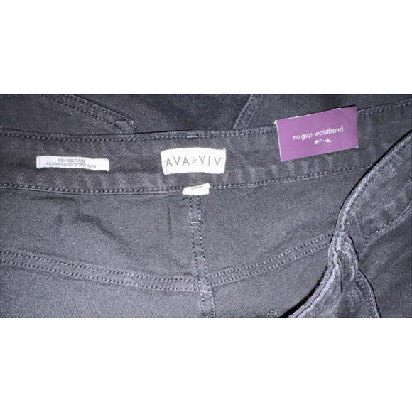 Ava & Viv Flare High-rise Fitted Hip and Thigh Black Jeans Size 22 - Picture 11 of 13